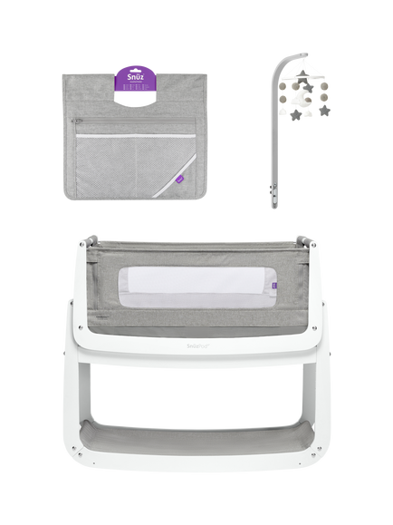 Snüz SnüzPod4 Bedside Crib, SnüzPod Pocket & Mobile Bundle, Dusk, Dusk