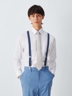 John Lewis Herringbone Narrow Braces - view 2, Navy