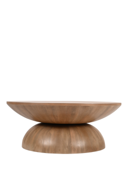 Flitzroy Natura Round Coffee Table, White Wash - view 2, Natural