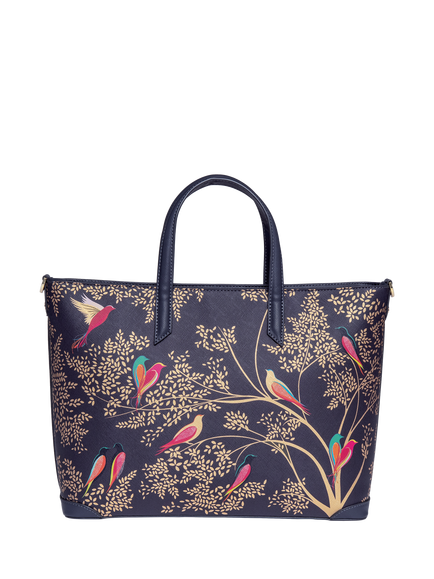 Sara Miller Medium Tote Bag, Smokey BlueBirds - view 2, Smokey Blue Birds