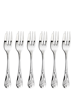 Morris & Co. Arthur Price Blackthorn Stainless Steel Pastry Forks, Set of 6, Silver