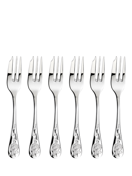 Morris & Co. Arthur Price Blackthorn Stainless Steel Pastry Forks, Set of 6, Silver