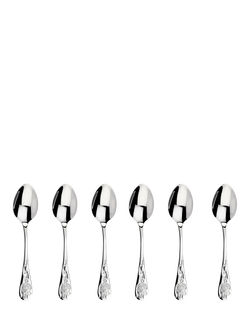 Morris & Co. Arthur Price Blackthorn Stainless Steel Teaspoons, Set of 6, Silver