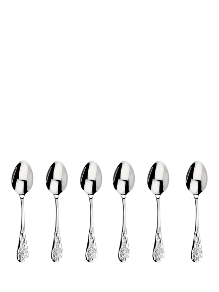 Morris & Co. Arthur Price Blackthorn Stainless Steel Teaspoons, Set of 6, Silver