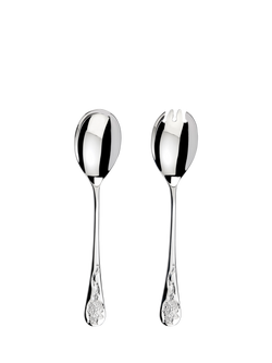 Morris & Co. by Arthur Price Blackthorn Stainless Steel Salad Serving Spoon & Fork Set, Silver