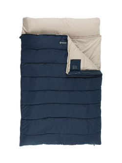 Outwell Contour Lux Double Dual-Season Sleeping Bag, Blue - view 2, Blue