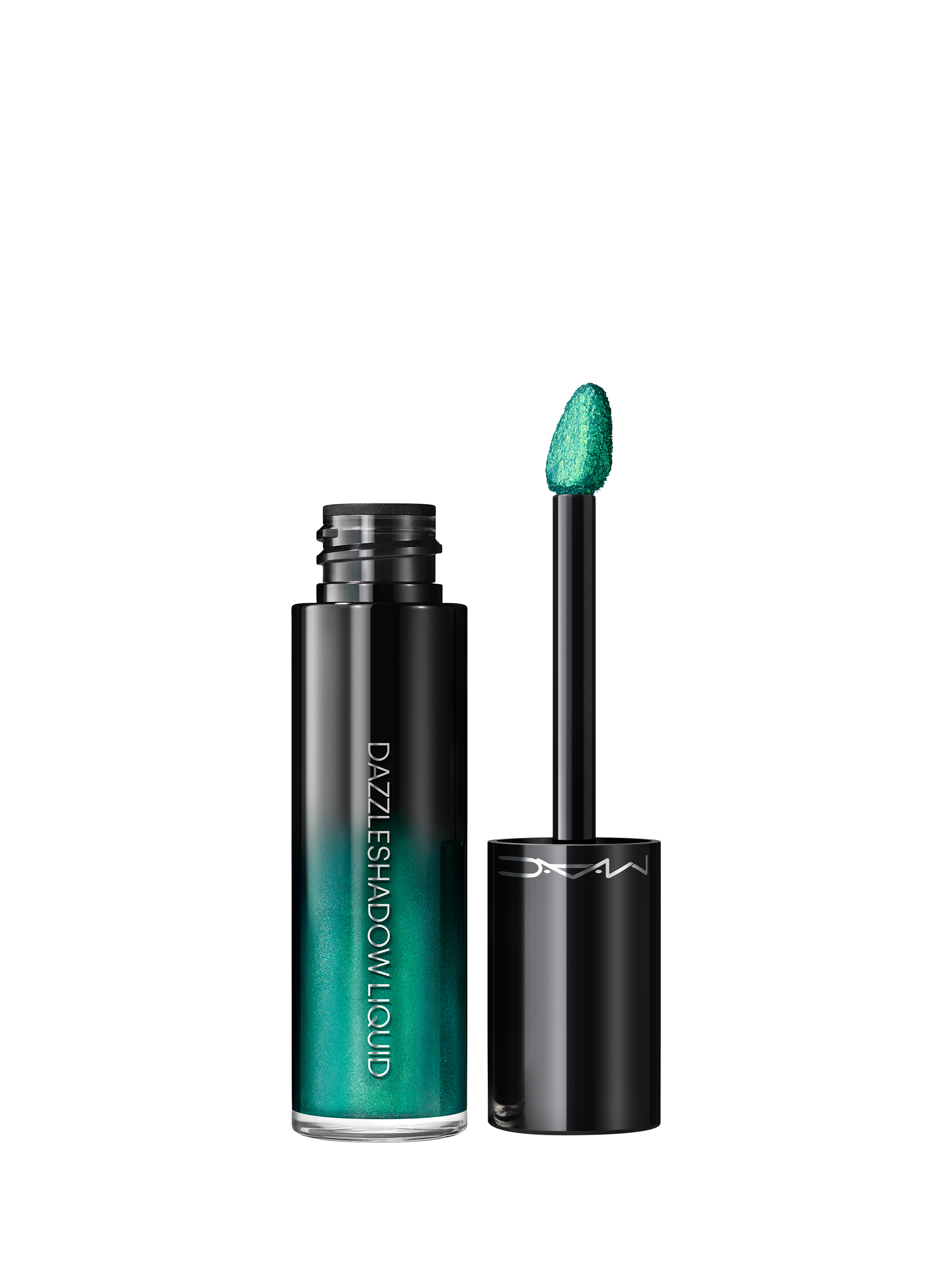 Product image 1 of 3, which shows MAC Dazzleshadow Liquid Eyeshadow Glitter/Metallic, Telepathic Teal
