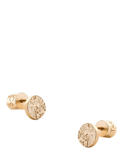 TUTTI Whisper Mini Textured Disc Stud Earrings, Gold, Gold