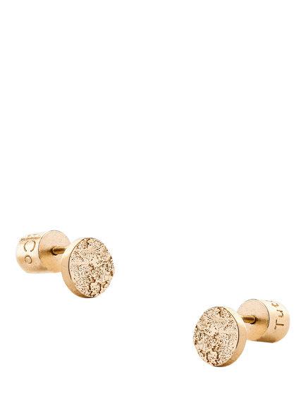 TUTTI Whisper Mini Textured Disc Stud Earrings, Gold, Gold