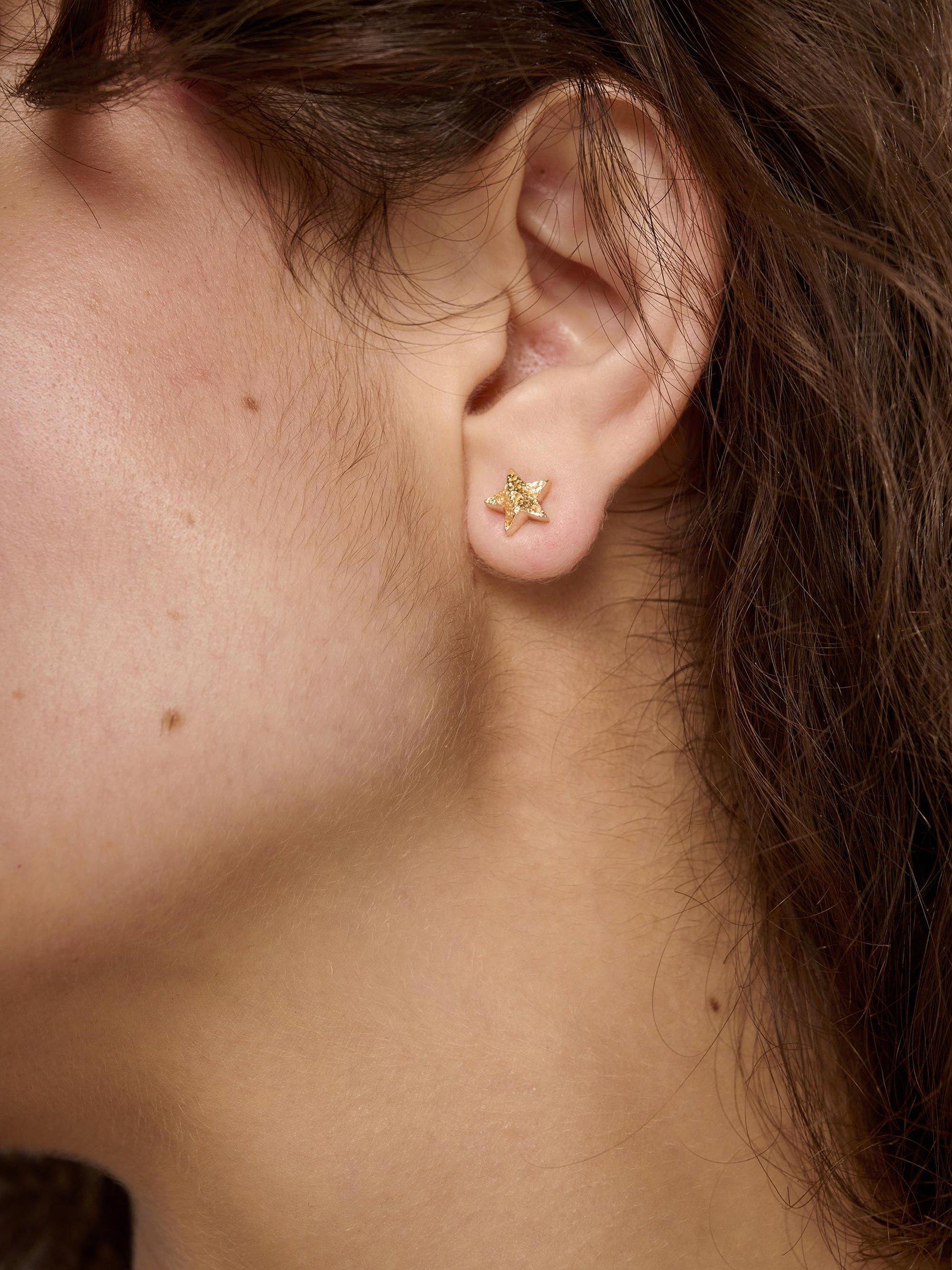 Product image 2 of 3, which shows TUTTI Cosma Star Stud Earrings, Gold