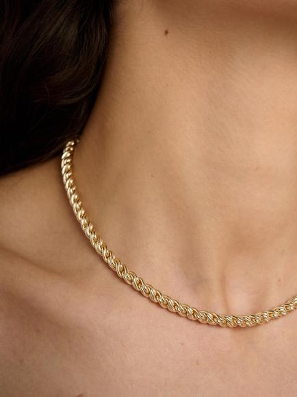 TUTTI Tide Rope Chain Necklace - view 2, Gold