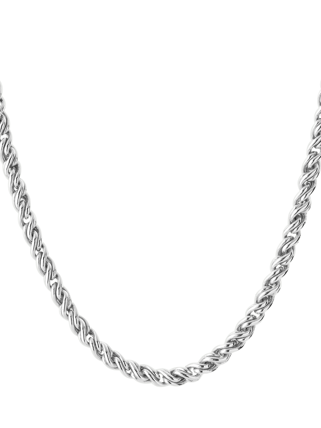 Product image 1 of 4, which shows TUTTI Tide Rope Chain Necklace, Silver