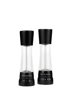 Cole & Mason Derwent Salt & Pepper Mills Set, Matt Black, Matte Black
