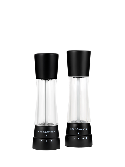 Cole & Mason Derwent Salt & Pepper Mills Set, Matt Black, Matte Black