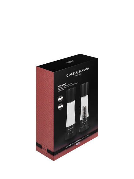 Cole & Mason Derwent Salt & Pepper Mills Set, Matt Black - view 2, Matte Black