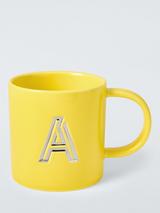 John Lewis Embossed Alphabet Fine China Mug