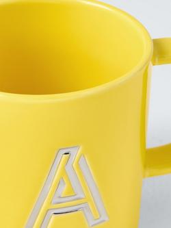 John Lewis Embossed Alphabet Fine China Mug - view 2, A