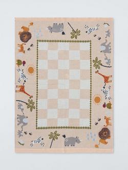 John Lewis Eden Safari Knitted Blanket, Multi - view 2, Multi