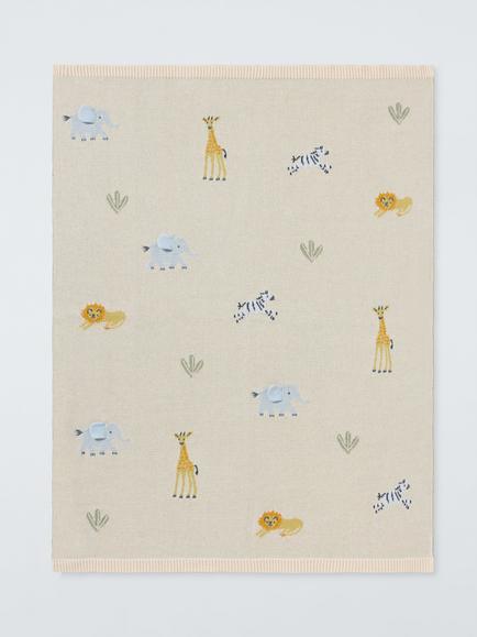 John Lewis Eden Safari Blanket, Natural - view 2, Natural