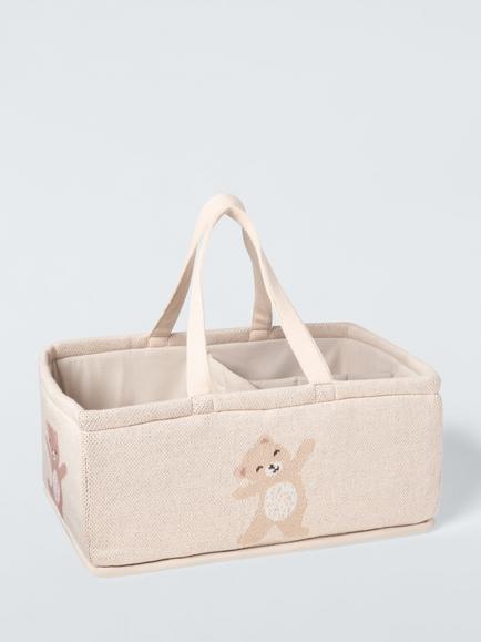 John Lewis Daydream Bear Nappy Caddy, Brown, Brown
