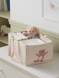 John Lewis Daydream Bear Nappy Caddy, Brown - view 2, Brown