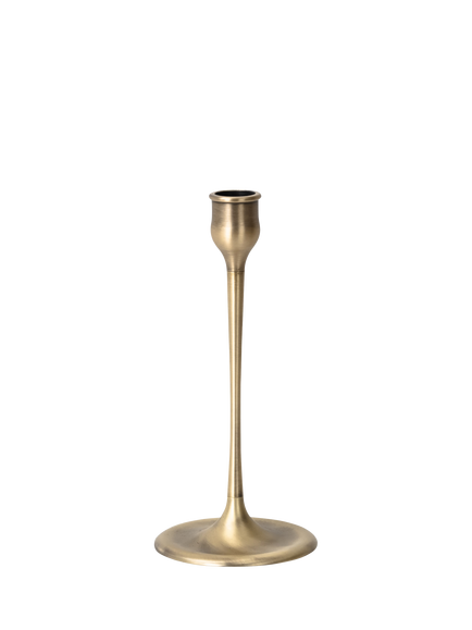 Neptune Heddon Large Candlestick, H19cm, Brass, Brass