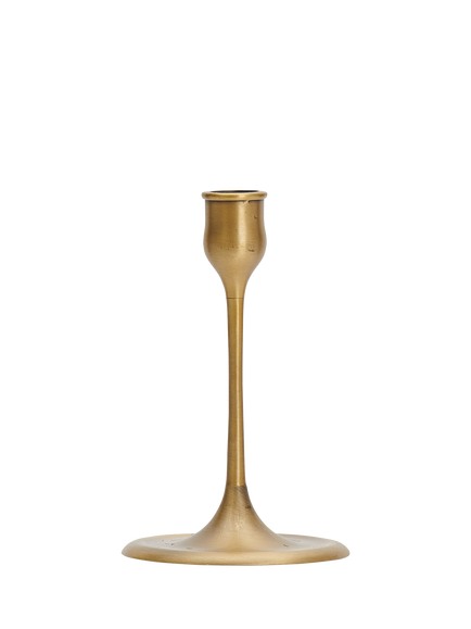 Neptune Heddon Tall Candlestick, H14cm, Brass, Brass