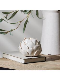 Neptune Suthfield Small Stoneware Artichoke Tealight Candle Holder, Off White - view 2, Off White