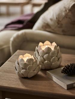 Neptune Suthfield Medium Stoneware Artichoke Tealight Candle Holder, Off White - view 2, Off White