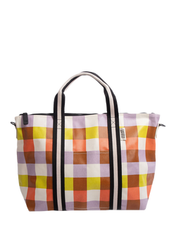 Caroline Gardner Check Weekend Bag, Multi - view 2, Multi