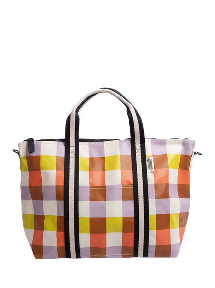 Caroline Gardner Check Weekend Bag, Multi - view 2, Multi