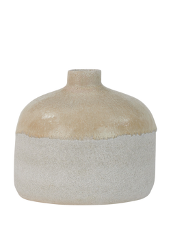 Neptune Leven Round Stoneware Bud Vase, H18cm, Off White, Off White