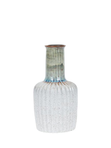 Neptune Potterne Tall Stoneware Vase, 30cm, Blue, Blue