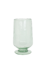 Neptune Raynes Large Hammered Glass Hurricane Vase, H30.5cm, Green