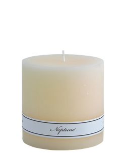Neptune Blyton Unscented Wax Pillar Candle, 680g, Calico, Calico