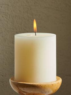 Neptune Blyton Unscented Wax Pillar Candle, 680g, Calico - view 2, Calico