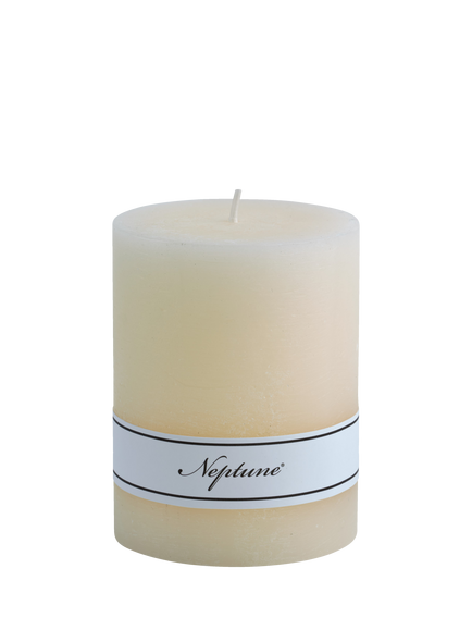 Neptune Blyton Unscented Wax Pillar Candle, 300g, Calico, Calico