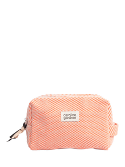 Caroline Gardner Woven Large Travel Wash Bag, Orange, Orange