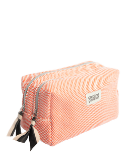 Caroline Gardner Woven Large Travel Wash Bag, Orange - view 2, Orange