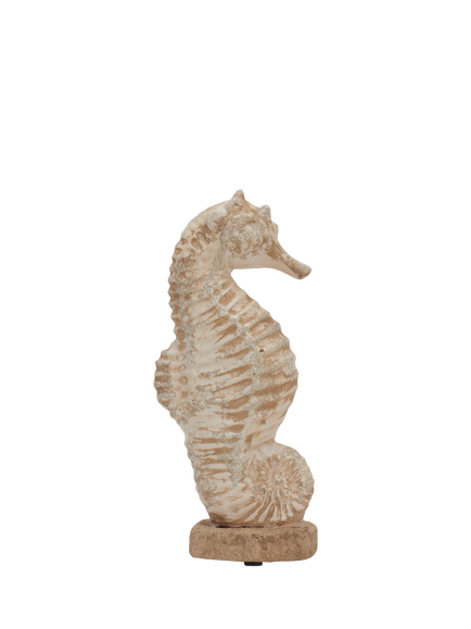Neptune Gosse Small Ornamental Terracotta Seahorse, Natural, Natural Terracotta