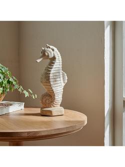 Neptune Gosse Small Ornamental Terracotta Seahorse, Natural - view 2, Natural Terracotta