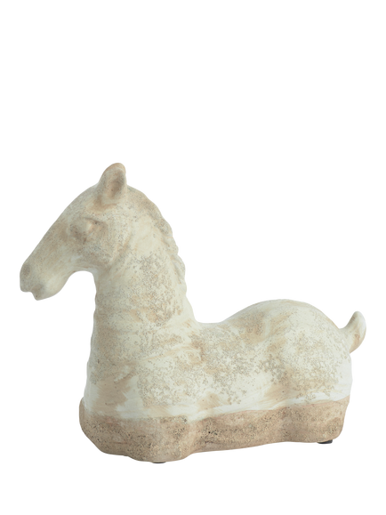 Neptune Hickstead Small Ornamental Terracotta Horse, Natural, Natural Terracotta