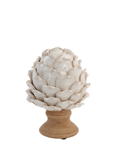 Neptune Suthfield Small Stoneware Artichoke Ornament, Off White