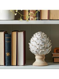 Neptune Suthfield Small Stoneware Artichoke Ornament, Off White - view 2, Off White