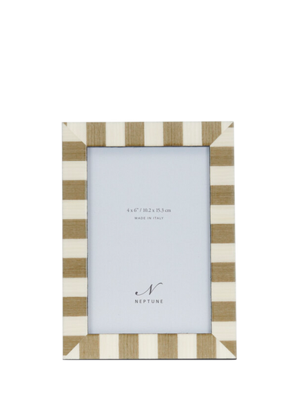 Neptune Montpellier Wood Photo Frame, 4 x 6" (10 x 15cm), Green/White, Green & White