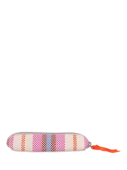 Caroline Gardner Checkerboard Slim Pencil Case, Check Stripe, Check Stripe