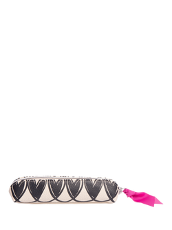 Caroline Gardner Monochrome Heart Slim Pencil Case, Mono, Mono