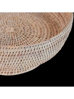 Neptune Ashcroft Rattan Fruit Bowl, 30cm, Natural/White Washed - view 2, Natural/White Washed