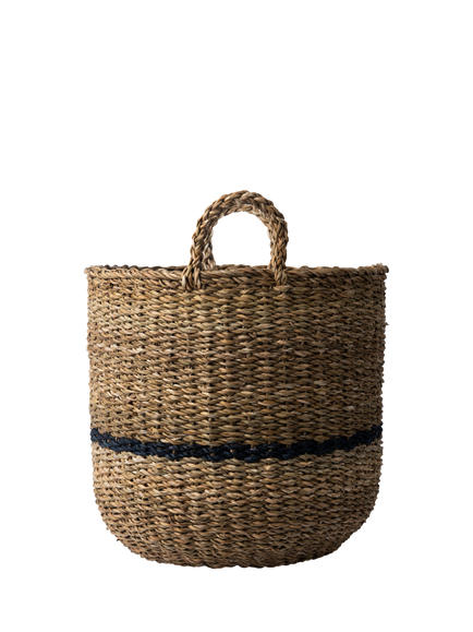 Neptune Redford Medium Round Woven Seagrass Basket, Natural, Natural