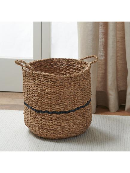 Neptune Redford Medium Round Woven Seagrass Basket, Natural - view 2, Natural